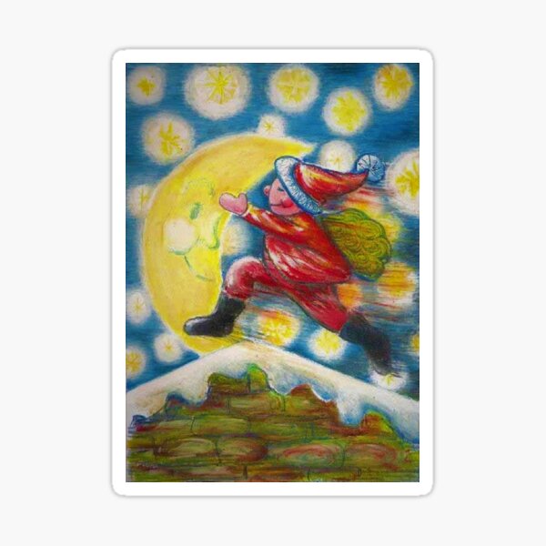 Item preview, Over the Roof-tops - father Christmas is here designed and sold by LittleLiz.