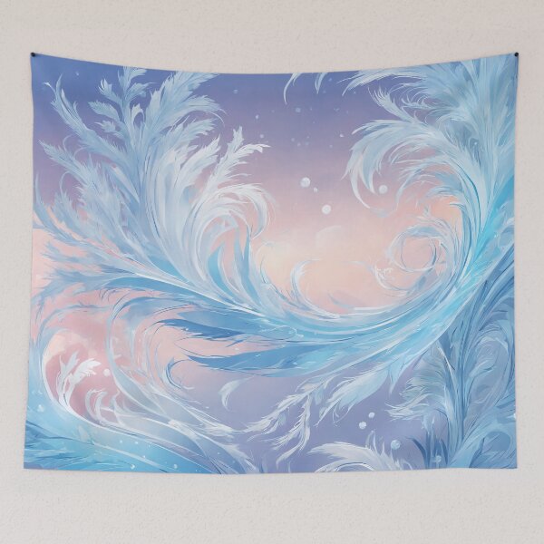 Item preview, Blue frost pattern. Abstract winter season background. designed and sold by twisted-dot.