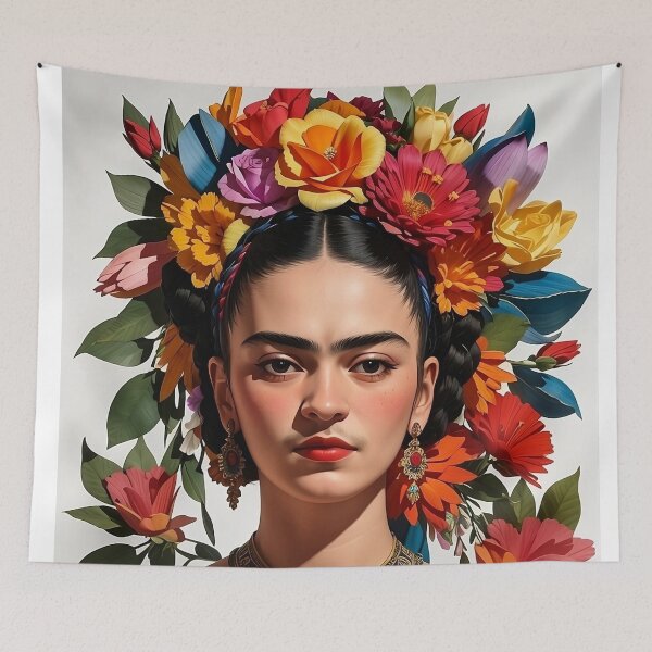 Item preview, Frida Khalo "All the Flowers"- 3 designed and sold by vsartmaking.