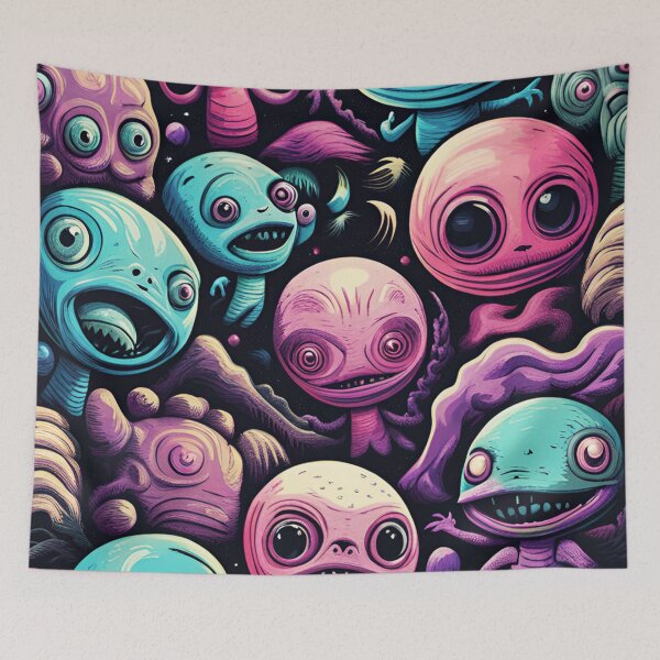 Item preview, alienlove 78 good mood lucky funny skull designed and sold by alienlove-8.