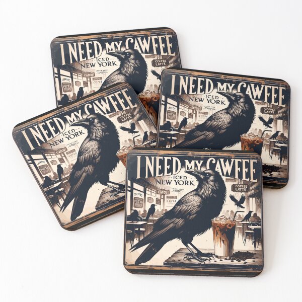 Item preview, Cawfee Crow Coffee Caffeine New York  designed and sold by ElLocoMus.