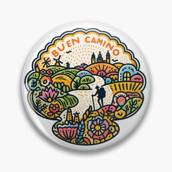 Item preview, ¡BUEN CAMINO! Camino de Santiago - Shirt, Hat, Button, Pin, Sticker, etc designed and sold by cloudhiker.