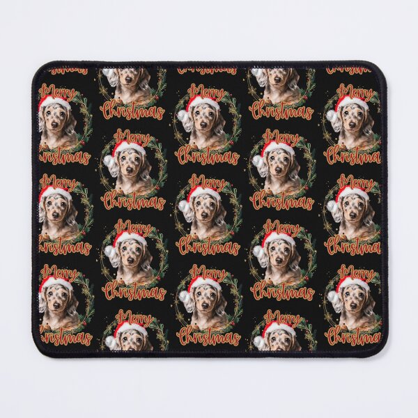 Item preview, Dappled Dachshund Christmas: Santa Hat Delight designed and sold by DarlingsTees.