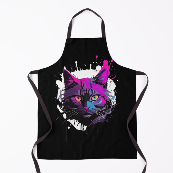 Item preview, Cute Black and Violet Cat in Low Poly and Graffiti Style designed and sold by MindSmith.