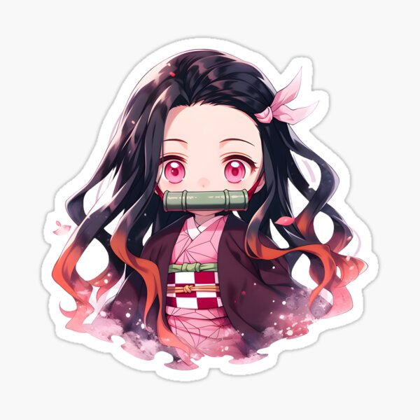 Nezuko Chibi- Anime - Stickers - Dot Badges