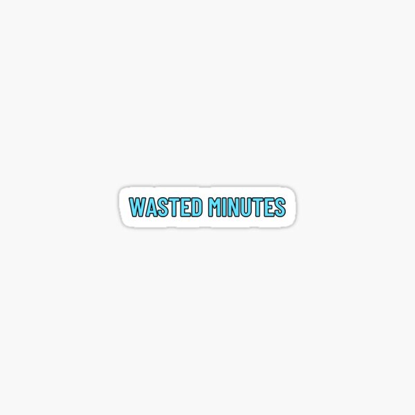 Official Wasted Minutes Podcast Logo Alternative Sticker