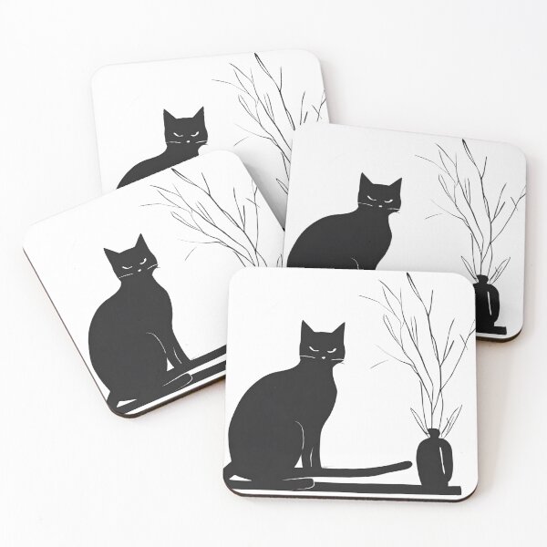 Item preview, Black Cat Illustration designed and sold by Catophile.