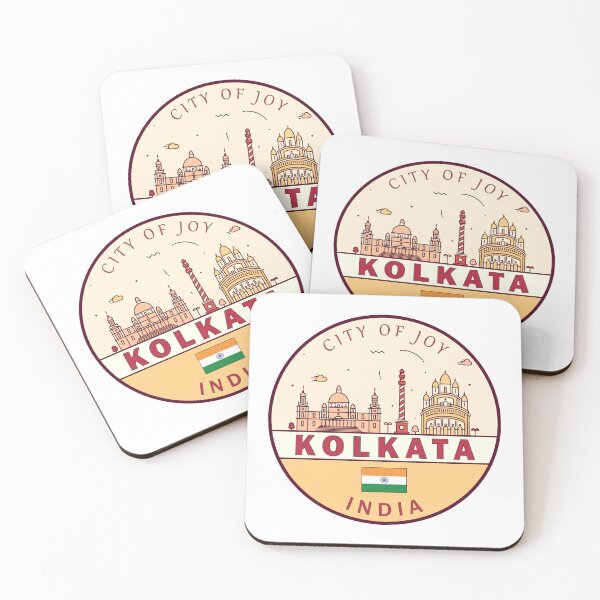 Item preview, Kolkata India City Skyline Emblem designed and sold by KrisSidDesigns.