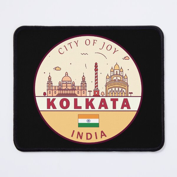 Item preview, Kolkata India City Skyline Emblem designed and sold by KrisSidDesigns.