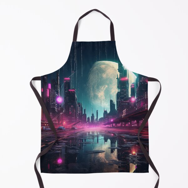 Item preview, Cyberpunk neon future futuristic city outer space designed and sold by zand-n-zive.