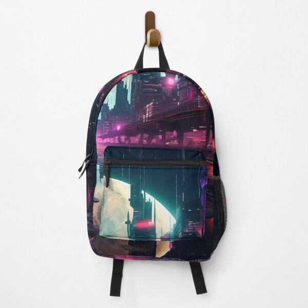 Item preview, Cyberpunk neon future futuristic city outer space designed and sold by zand-n-zive.