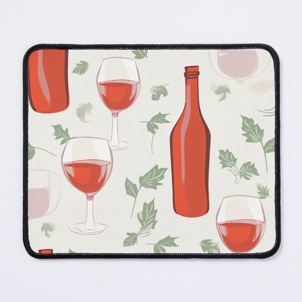 Item preview, Red wine and a bottle, the perfect pair for relaxation. designed and sold by StrawberryJolly.