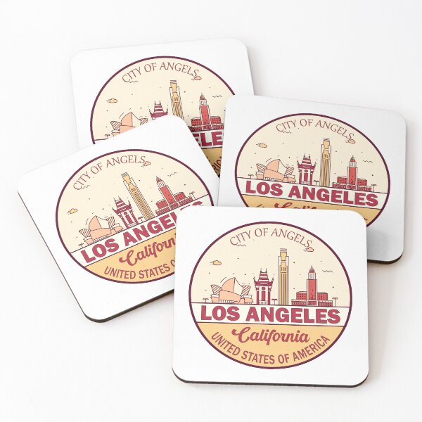 Item preview, Los Angeles California City Skyline Emblem designed and sold by KrisSidDesigns.