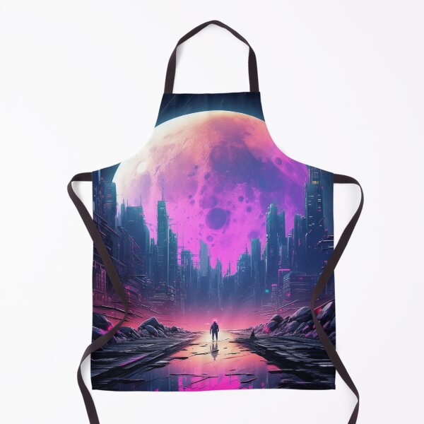 Item preview, Cyberpunk neon future city outer space futuristic designed and sold by zand-n-zive.