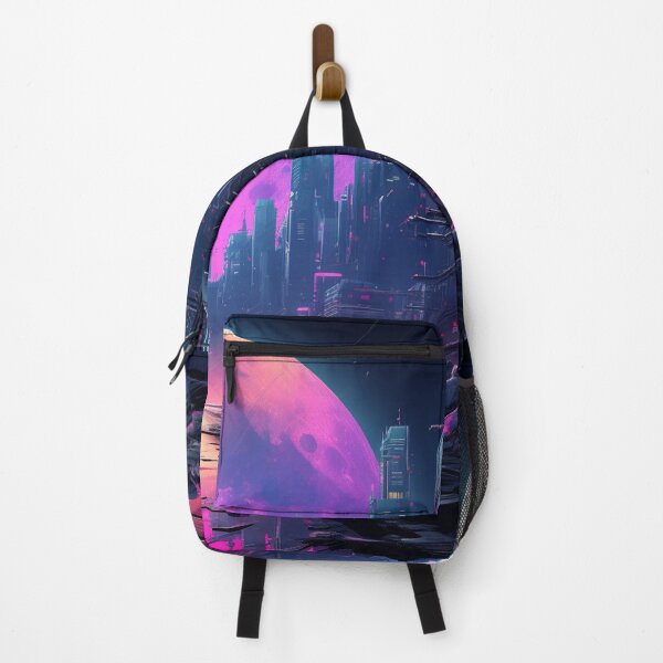 Item preview, Cyberpunk neon future city outer space futuristic designed and sold by zand-n-zive.