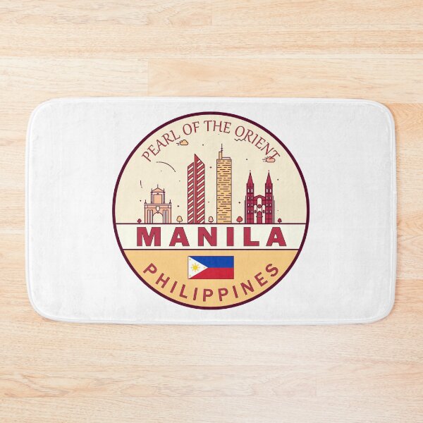 Item preview, Manila Philippines City Skyline Emblem designed and sold by KrisSidDesigns.