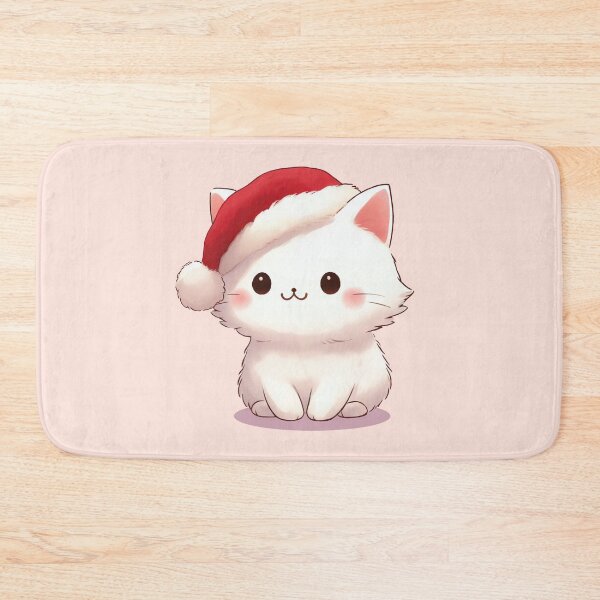 Item preview, Cute Christmas White Kitty designed and sold by KAI-Studio.