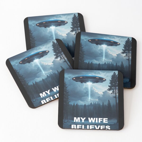 Item preview, My Wife Believes UFO Poster designed and sold by NordicBadger.