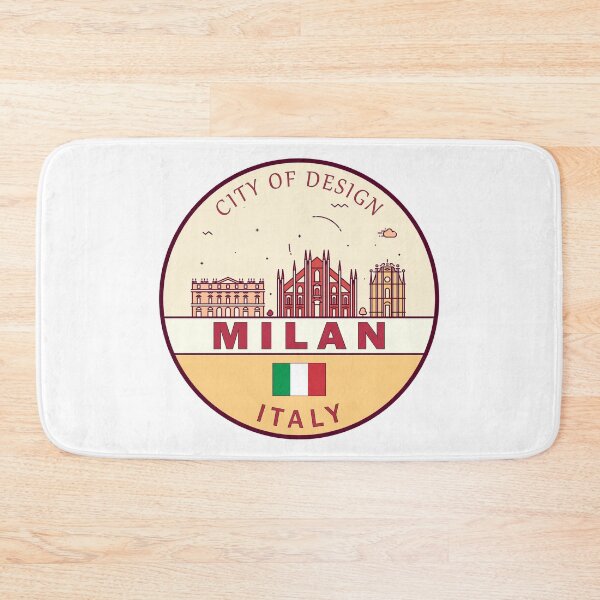 Artikelvorschau, Mailand-Italien-Stadt-Skyline-Emblem entworfen und verkauft von KrisSidDesigns.