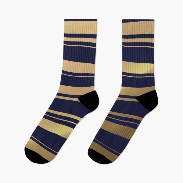 Item preview, Midnight Blue and Metallic Gold Varying Width Stripes Pattern designed and sold by James Prince.
