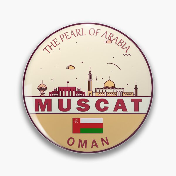 Item preview, Muscat Oman City Skyline Emblem designed and sold by KrisSidDesigns.