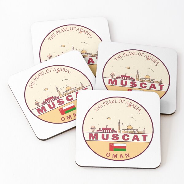 Item preview, Muscat Oman City Skyline Emblem designed and sold by KrisSidDesigns.