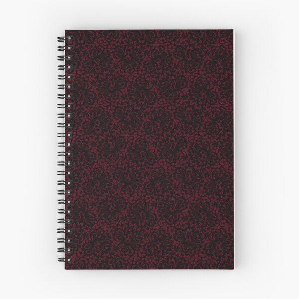 Item preview, Wine Red with Black Lace Overlay Seamless Pattern designed and sold by JadeRyder.