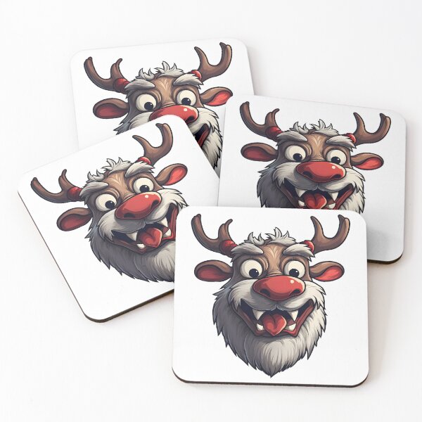 Item preview, Crazy Christmas Reindeer with Red Nose designed and sold by Rivanes.