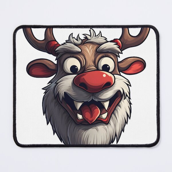 Item preview, Crazy Christmas Reindeer with Red Nose designed and sold by Rivanes.