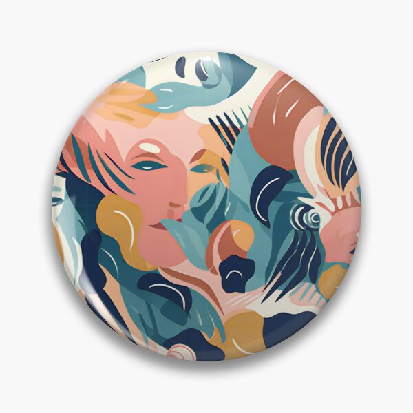Item preview, Abstract Flowers and Faces designed and sold by Hashola Designs.