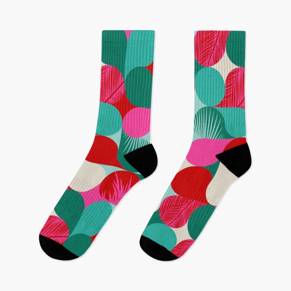Item preview, Abstract geometric Christmas Drops with Palm leaves #bauhaus #midmod  designed and sold by Dominiquevari.