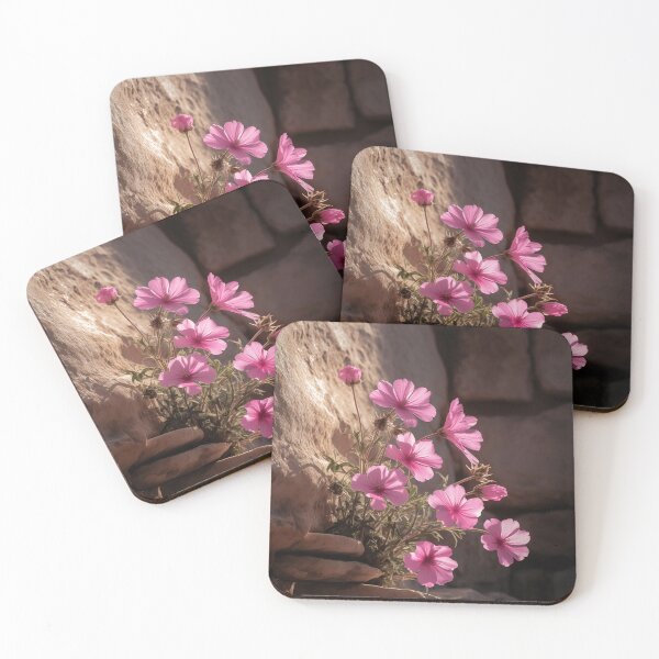 Item preview, stone wall flowers art print designed and sold by dcrc.