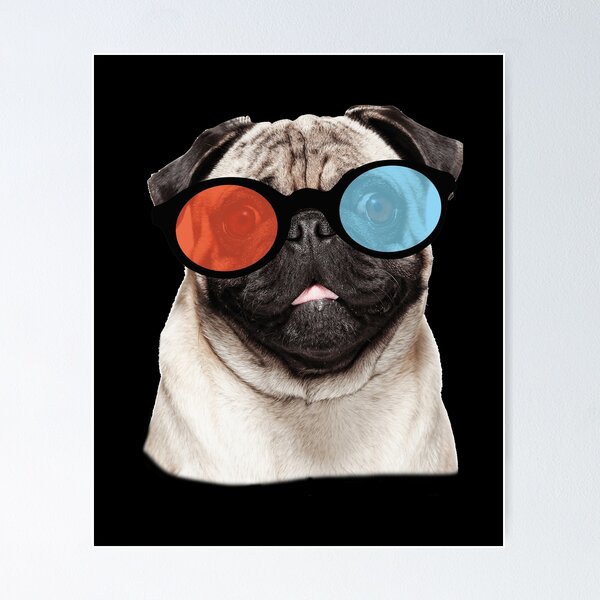 Item preview, Pug Wearing Glasses designed and sold by kudostees.