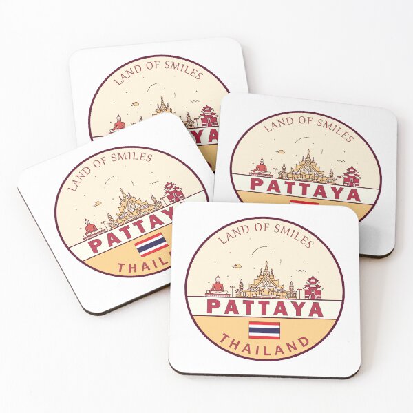Item preview, Pattaya Thailand City Skyline Emblem designed and sold by KrisSidDesigns.