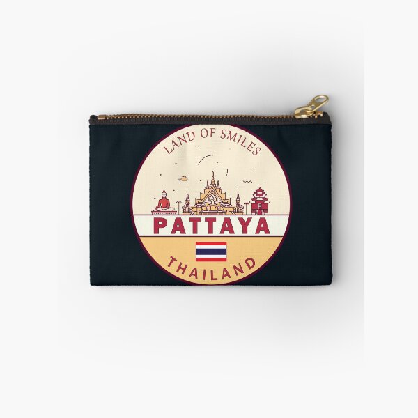 Item preview, Pattaya Thailand City Skyline Emblem designed and sold by KrisSidDesigns.