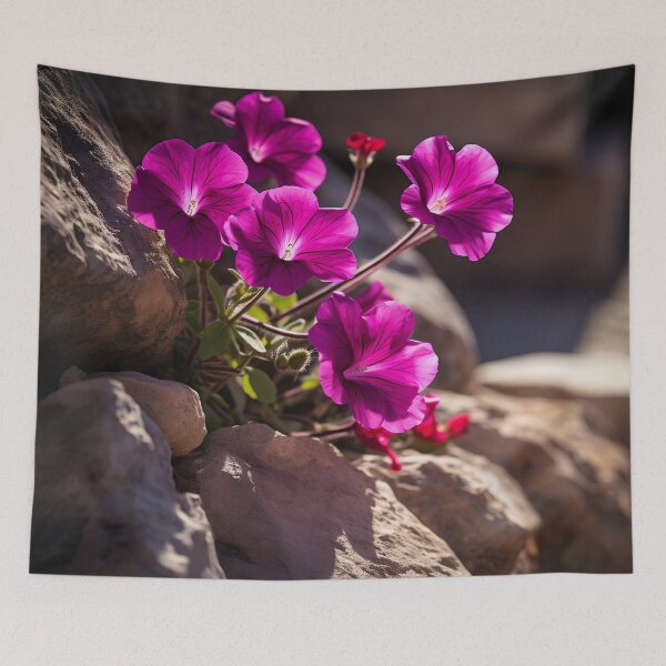 Item preview, stone wall flowers art print designed and sold by dcrc.