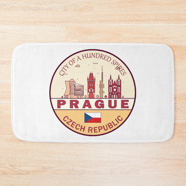 Item preview, Prague Czech Republic City Skyline Emblem designed and sold by KrisSidDesigns.