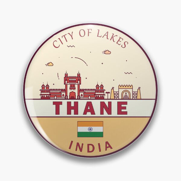Item preview, Thane India City Skyline Emblem designed and sold by KrisSidDesigns.