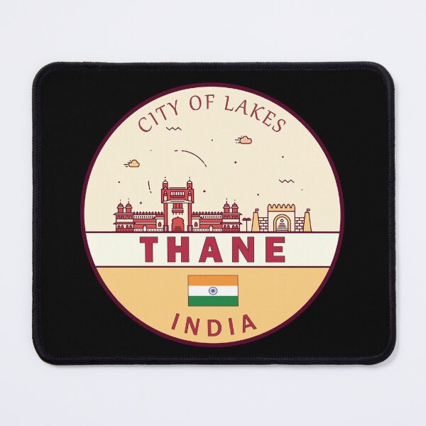 Item preview, Thane India City Skyline Emblem designed and sold by KrisSidDesigns.