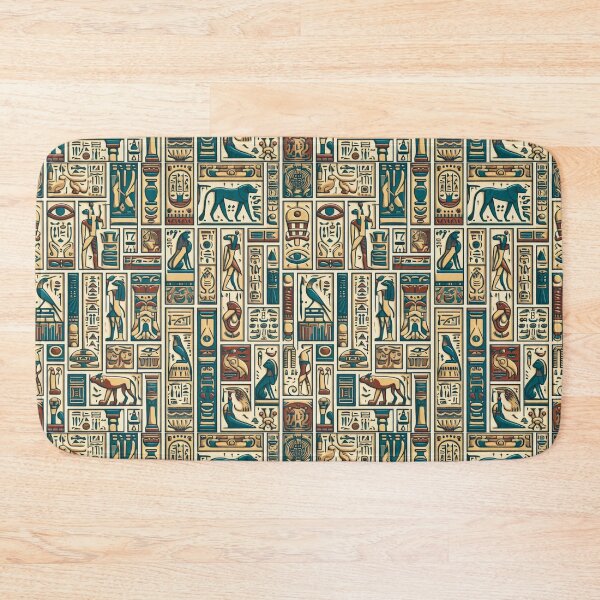 Item preview, Egyptian Hieroglyph Pattern Tile designed and sold by Doddlaix.