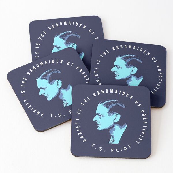 Item preview,  T.S. Eliot portrait and quote: Anxiety is the handmaiden of creativity designed and sold by artbleed.