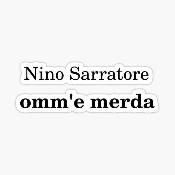 Item preview, Sarratore Omm'e merda (black) designed and sold by InsolacionCao.