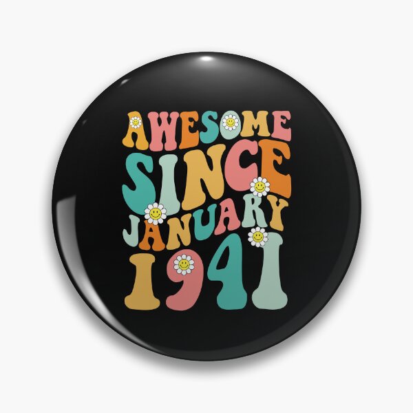 Item preview, Awesome Since January 1941 | Made In 1941 | Retro Groovy Birthday designed and sold by Christina-grich.