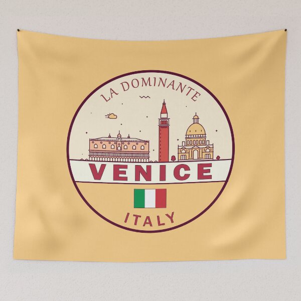 Item preview, Venice Italy City Skyline Emblem designed and sold by KrisSidDesigns.