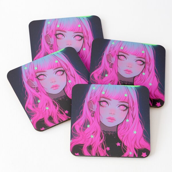 Item preview, Pink Neon Green Gothic Star Angel  designed and sold by bennievee.
