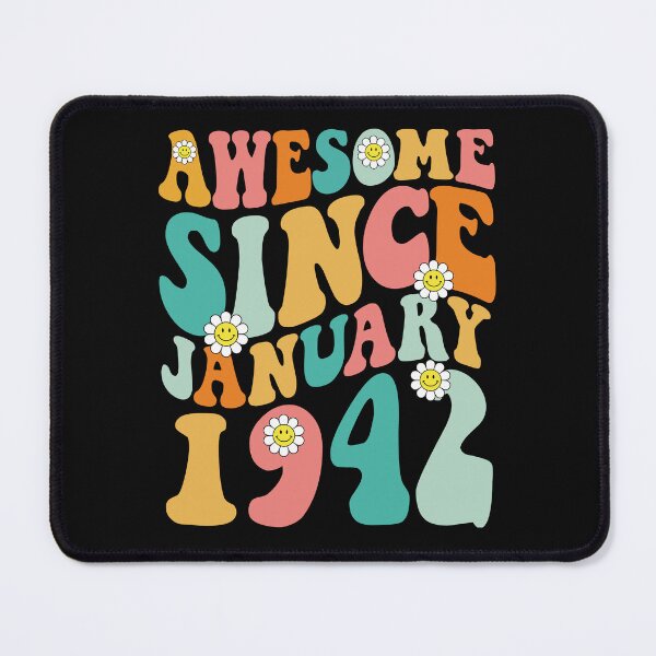 Item preview, Awesome Since January 1942 | Made In 1942 | Retro Groovy Birthday designed and sold by Christina-grich.