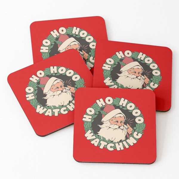 Item preview, Ho Ho Hooo Watching Santa designed and sold by WondersByMel.