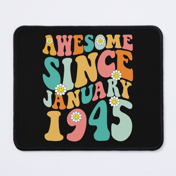 Item preview, Awesome Since January 1945 | Made In 1945 | Retro Groovy Birthday designed and sold by Christina-grich.