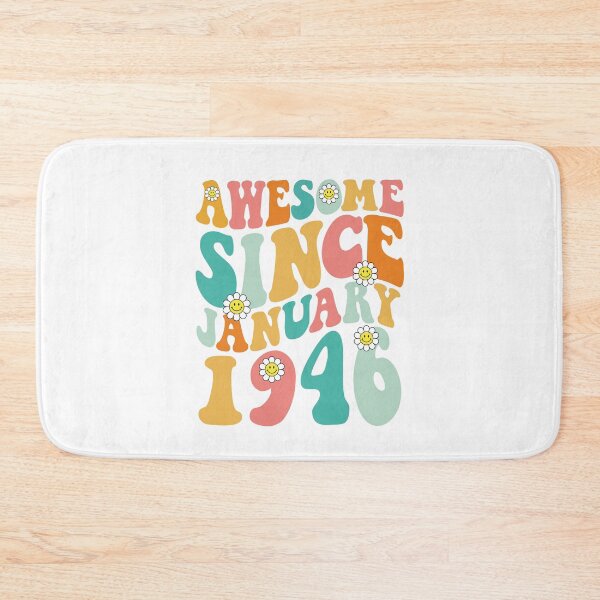 Item preview, Awesome Since January 1946 | Made In 1946 | Retro Groovy Birthday designed and sold by Christina-grich.