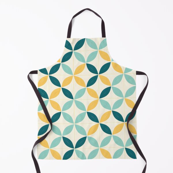 Item preview, Retro minimal teal and yellow pattern designed and sold by meow-SN.